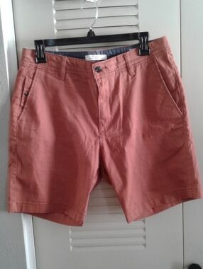 Michael Brandon Essentials Men's Rust-Red Flat Front Shorts